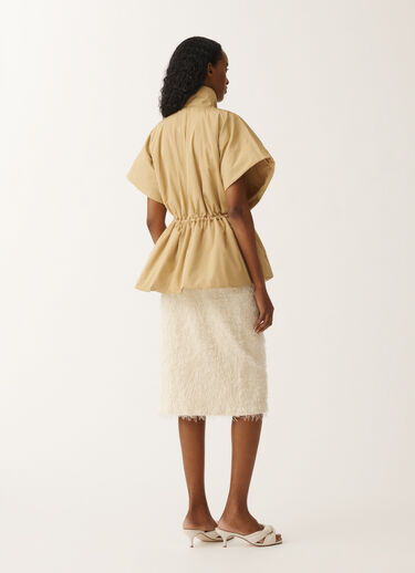 Fabiana Filippi Short technical taffeta cape, gold YELLOW CTD265F255L2950000