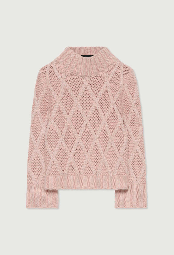Platinum and mohair sweater, medium pink Knitwear for Women