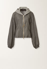 Fabiana Filippi Bomber in flannel, rock Grey GCD225F555L6750000