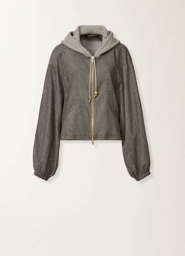 Fabiana Filippi Bomber en flanelle, rock Gris GCD225F555L6750000