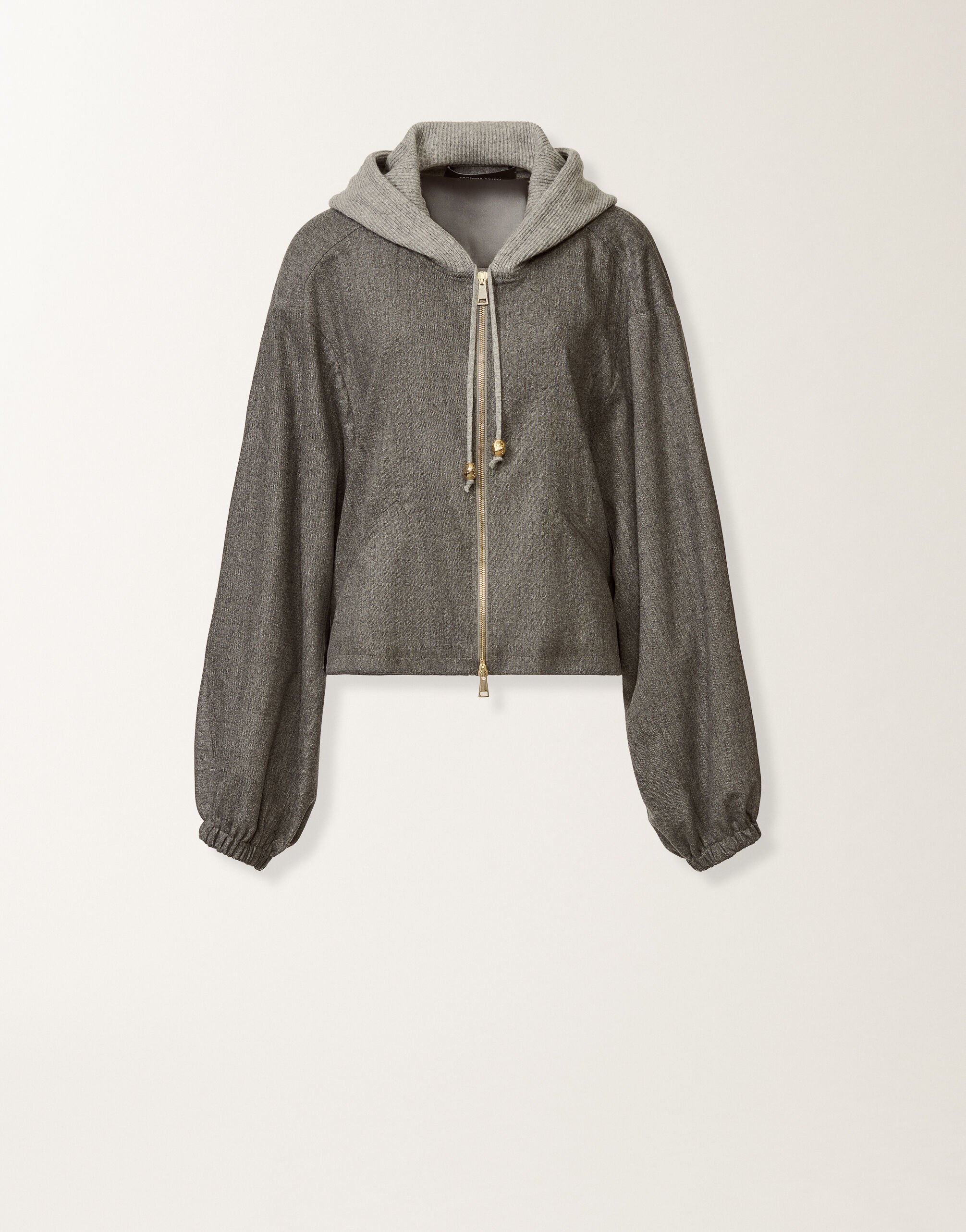 Fabiana Filippi Bomber en flanelle, rock Gris GCD225F555L6750000