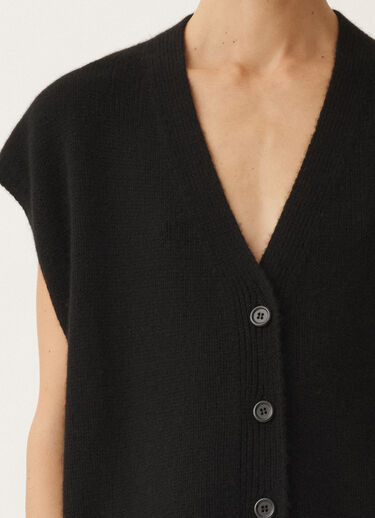 Fabiana Filippi Gilet en gaze de cachemire, noir NOIR MAD265F039N9000000