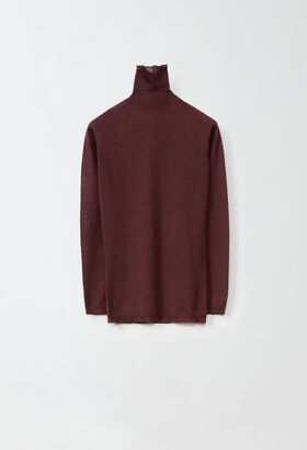 Fabiana Filippi CASHMERE SILK TURTLE NECK SWEATER RED ABD214F139I9290000