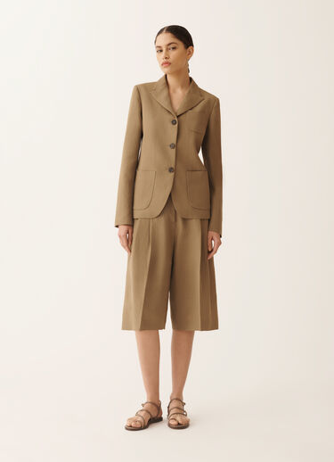 Fabiana Filippi Jacke aus fließendem Leinen und Viskose, schlammfarben SCHLAMM GCD276F662D5440000