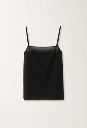 Fabiana Filippi Georgette top, black BLACK TPD265F630L2210000