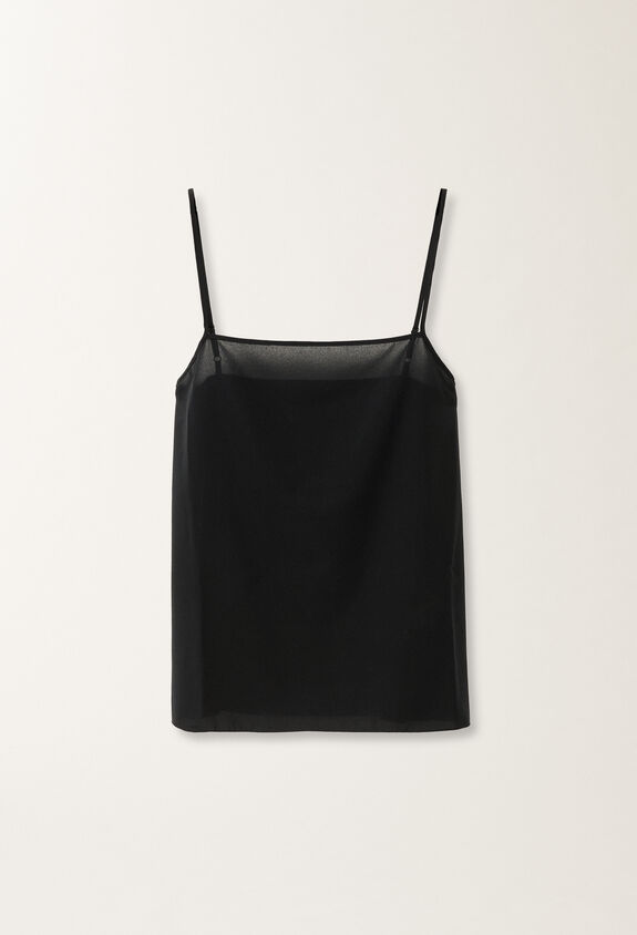 Fabiana Filippi Top in georgette, nero NERO TPD265F630L2210000
