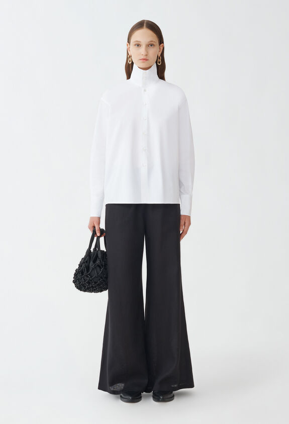 Fabiana Filippi Pantalon de jogging en toile de lin, noir NOIR PAD274F284D6610000