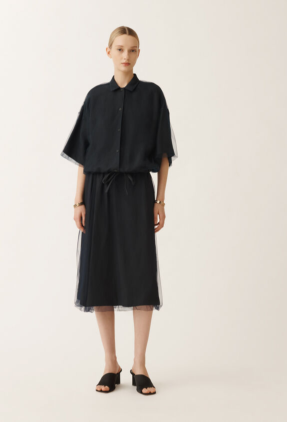 Fabiana Filippi Linen and viscose shirt, midnight blue BLUE GCD275F689L3540000
