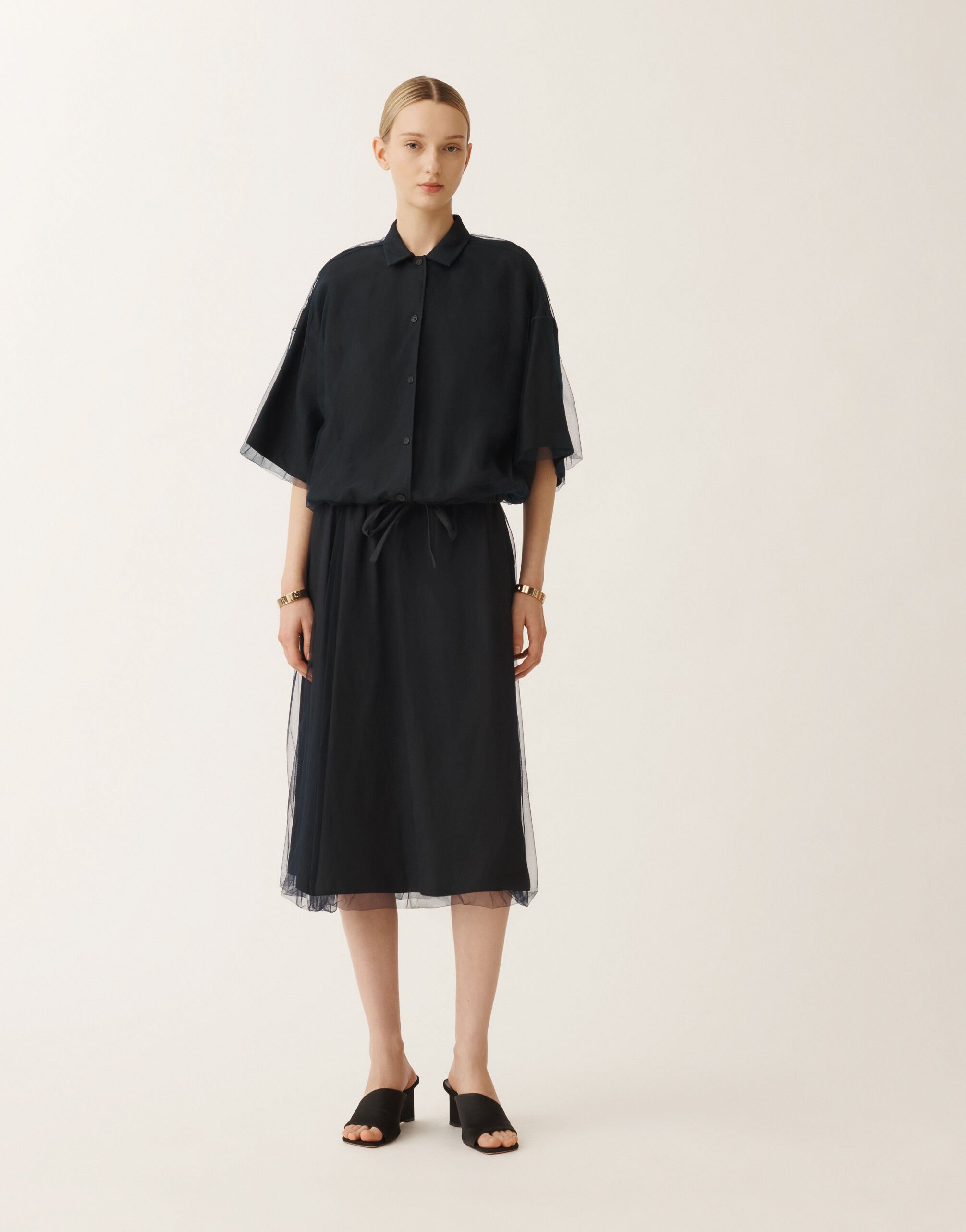 Fabiana Filippi Linen and viscose shirt, midnight blue BLUE GCD275F689L3540000