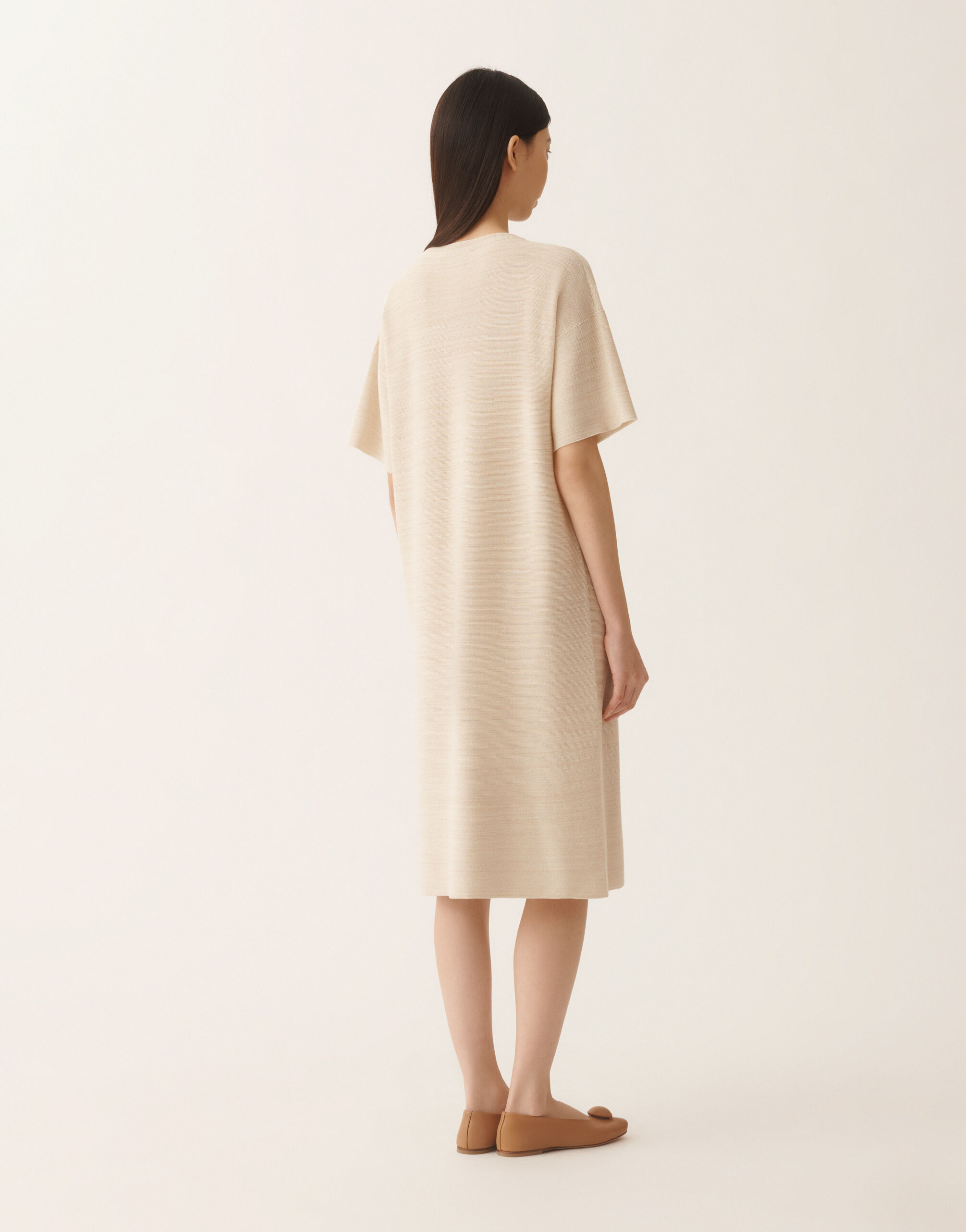Fabiana Filippi Wool, cotton, and lurex dress, ivory Butter ABD266F178L7660000