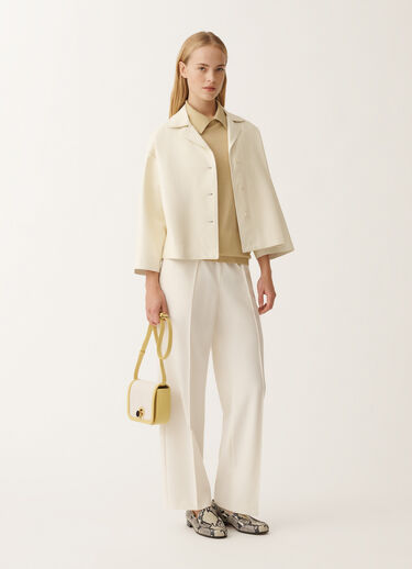 Fabiana Filippi Gubbio techno tailoring jogging trousers, butter WHITE PAD265F322D8070000