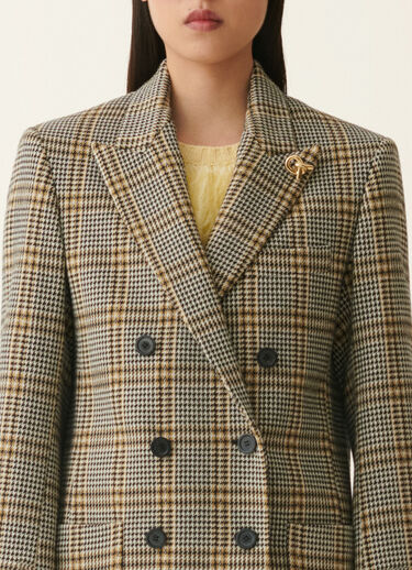 Fabiana Filippi Double-breasted check jersey jacket, gray Gray GCD226F179M4050000