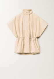 Fabiana Filippi Kurzes Cape aus Funktionstaft, vanillefarben WEISS CTD265F255L2950000