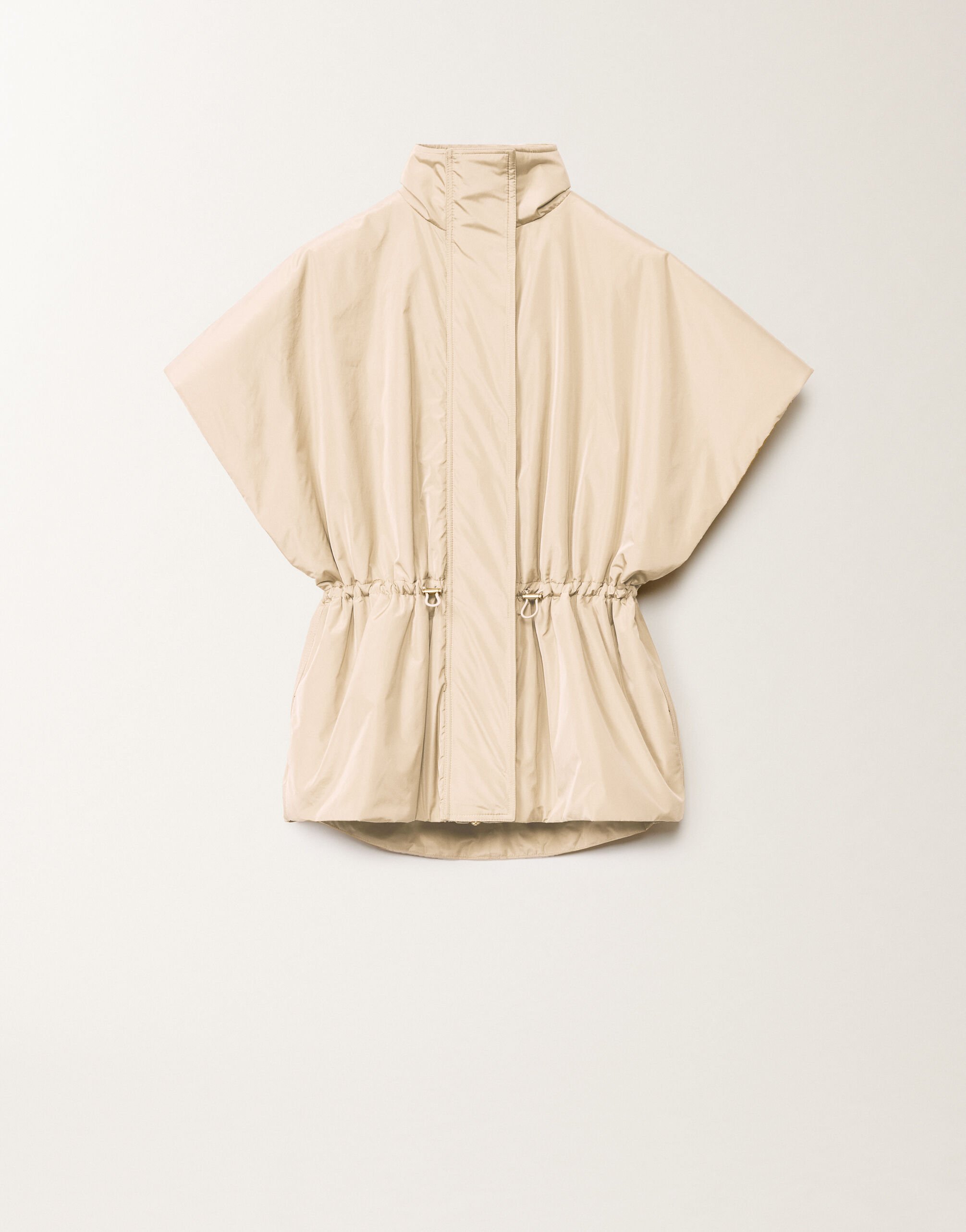 Fabiana Filippi Kurzes Cape aus Funktionstaft, vanillefarben WEISS CTD265F255L2950000