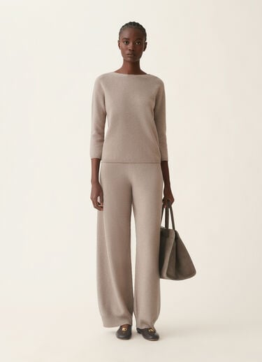Pullover aus Platinum mit Lurex, mocha Fabiana Filippi Pullover aus Platinum mit Lurex, mocha Mocha MAD216F398M3330000