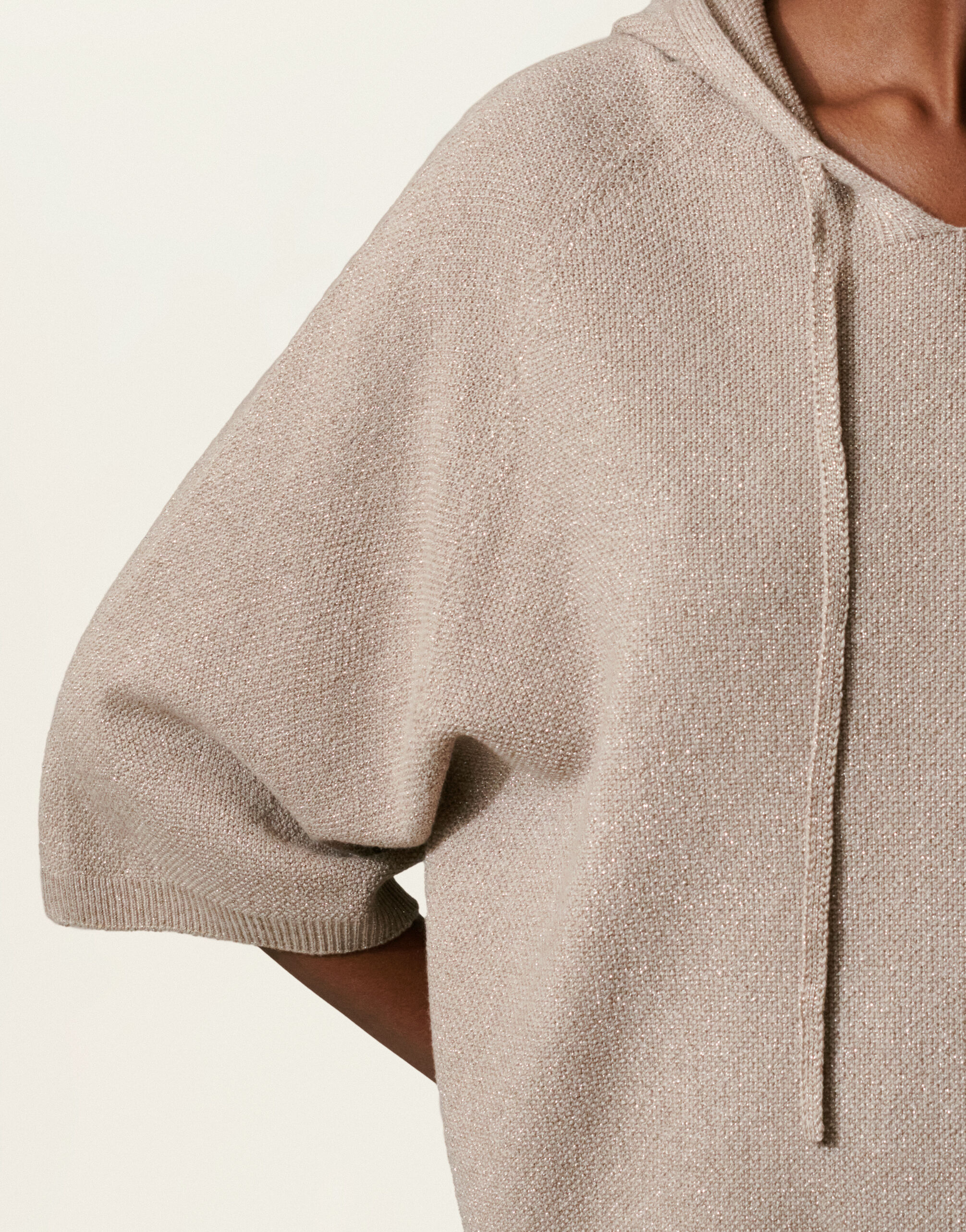 Pullover aus Platinum mit Lurex, mocha Fabiana Filippi Pullover aus Platinum mit Lurex, mocha Mocha MAD216F402M3330000