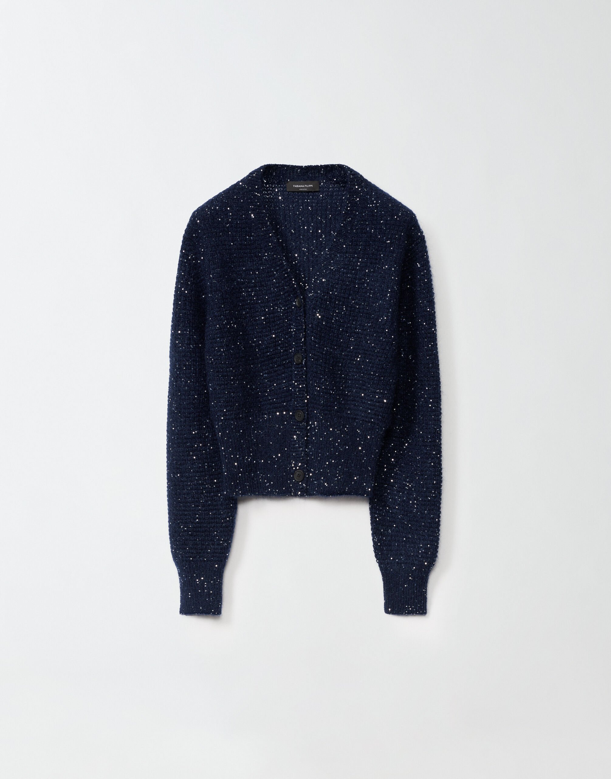 Mohair cardigan midnight blue for Women Fabiana Filippi