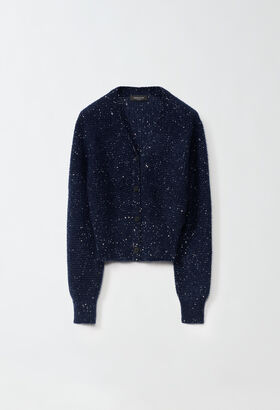 Fabiana Filippi Mohair cardigan, midnight blue BLUE MAD214F096D7230000