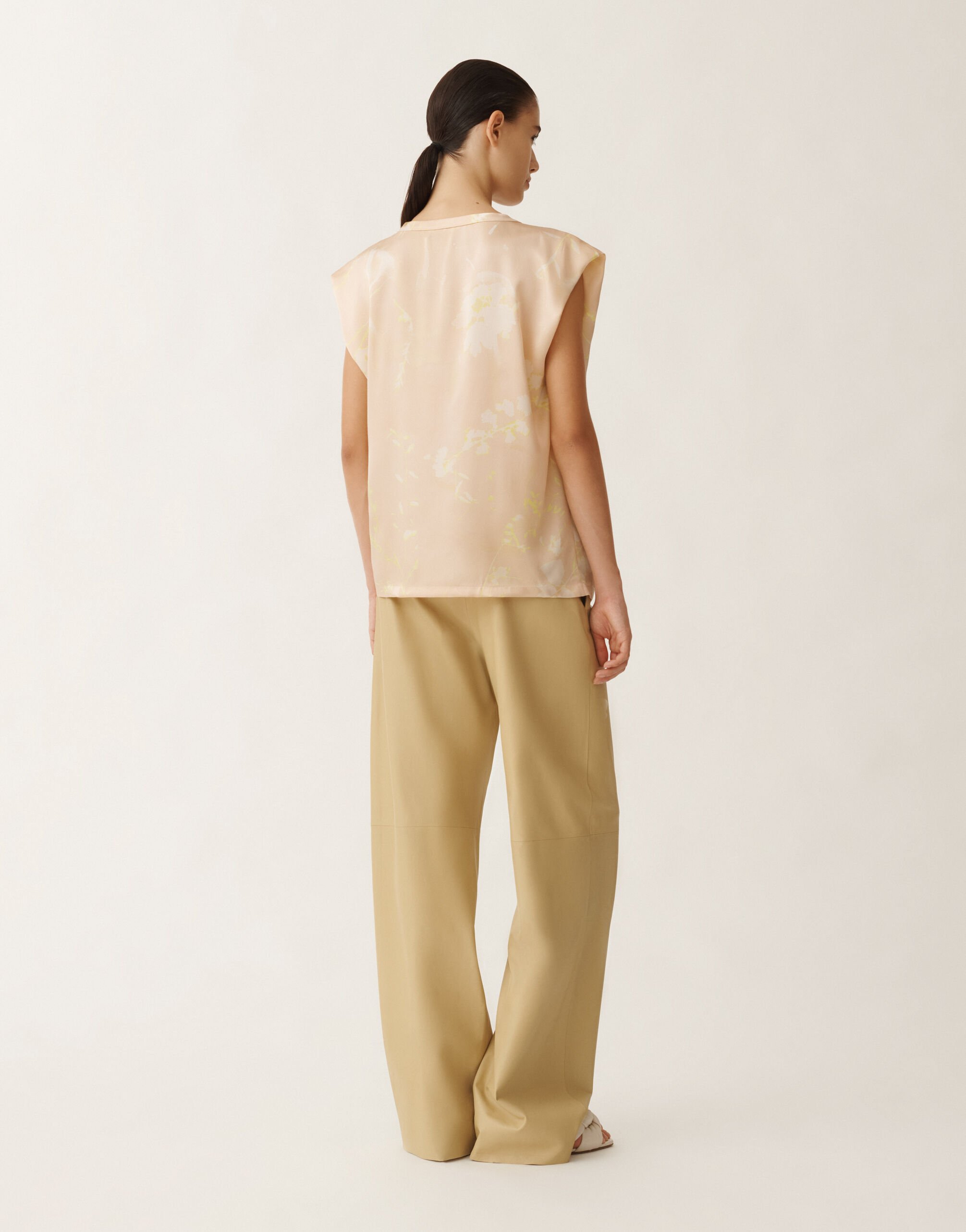 Fabiana Filippi Top mit Print Tilia aus Seide, puderrosa ROSA TPD265F465D8270000
