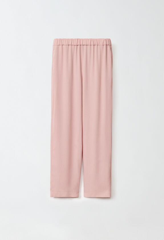 Fabiana Filippi Silk marocain trousers, medium pink PINK PAD224F255SK100000