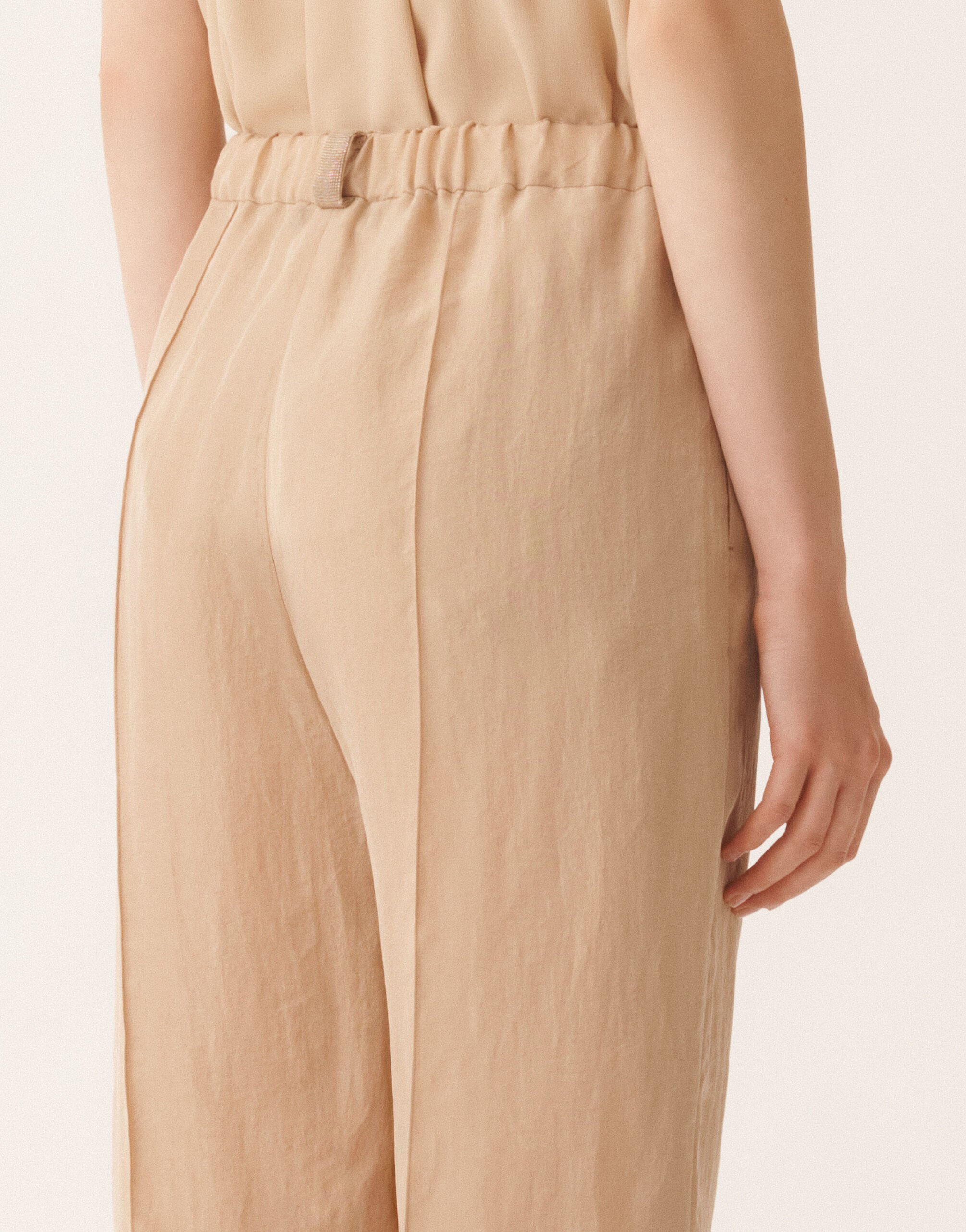 Fabiana Filippi Pantalón Gubbio jogging en fluido, arce Beige PAD266F322L7850000