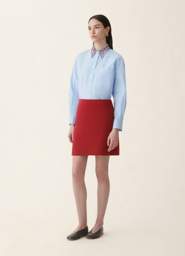 Fabiana Filippi Minigonna in lana merino, rosso Rosso GND216F325D4620000
