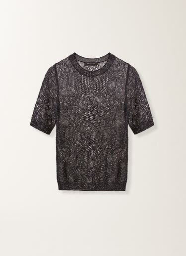 Pull en micro-paillettes bleu nuit Fabiana Filippi Pull en micro-paillettes bleu nuit BLEU NUIT MAD276F131D8640000