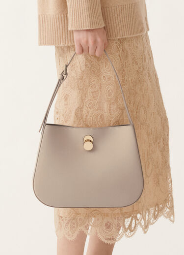 Fabiana Filippi Hobo Eclissi piccola in pelle di vitello, marmo GRIGIO BGD215A858L8030000
