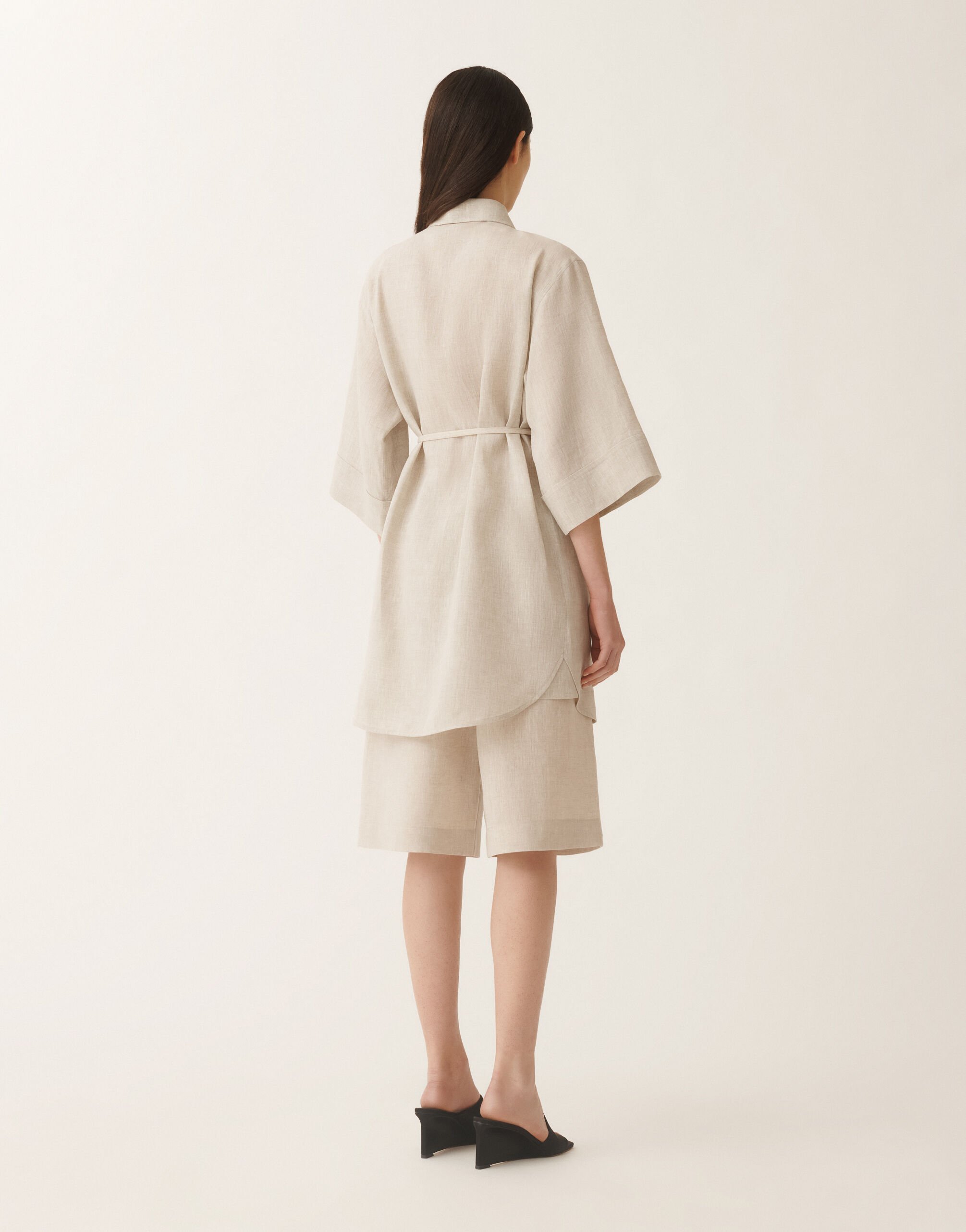 Fabiana Filippi Linen canvas tunic, greige GREIGE CAD275F650L3770000