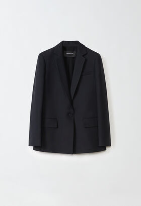 Fabiana Filippi Wool and silk jacket, black WHITE MAD264F031N9000000
