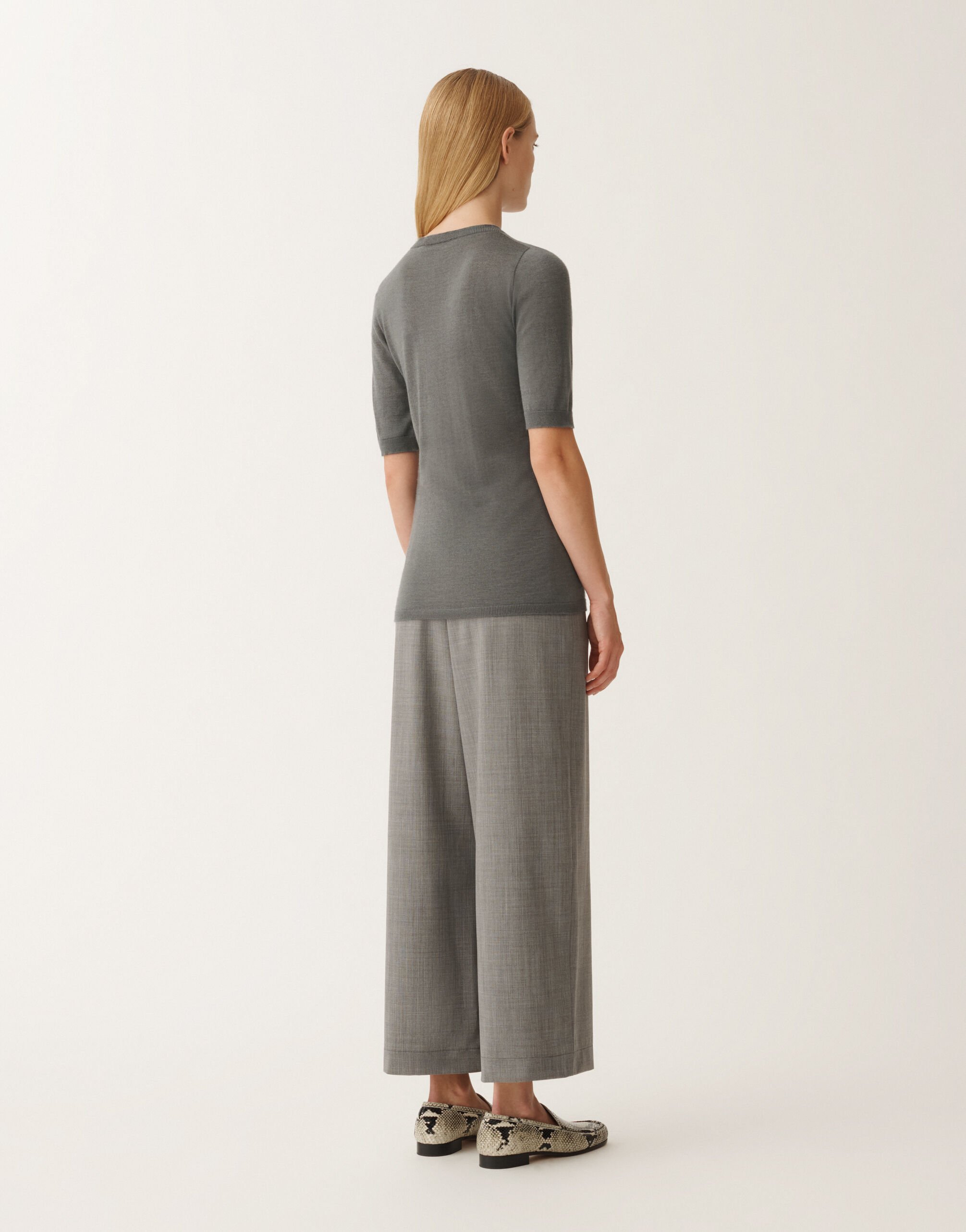 Fabiana Filippi Pullover aus Kaschmir und Seide, granitfarben GRAU MAD265F001N9070000
