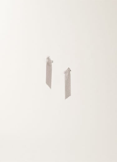 Fabiana Filippi Pendientes con flecos de hilo diamantado, níquel PLATA BXD265A944L2700000