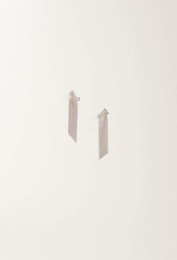 Fabiana Filippi Boucles d’oreilles à franges en fil diamanté, nickel ARGENT BXD265A944L2700000