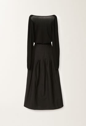 Fabiana Filippi Wool and cotton dress, black AQUAGREEN ABD275F625L2330000