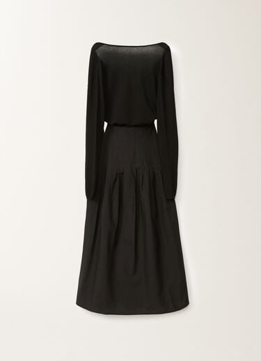 Fabiana Filippi Robe en laine et coton, noir NOIR ABD265F186L1770000