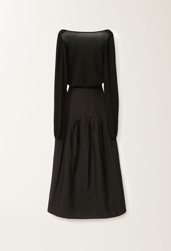 Fabiana Filippi Robe en laine et coton, noir NOIR ABD265F186L1770000