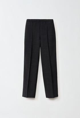 レディース ドレスアップパンツ：サテン＆ウール製パンツ | Fabiana  