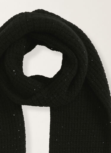 Fabiana Filippi Wool and silk scarf with sequins, black Black SAD225A953L6170000