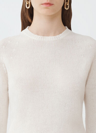 Fabiana Filippi Nahtloser Pullover aus Kaschmir-Gaze, Weiß Weiß MAD264F031N9000000