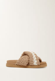 Fabiana Filippi Cotton and suede platform, maple and butter ACER ASD276A865M0630000