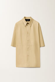 Fabiana Filippi Lightweight nappa leather shirt, gold YELLOW PLD265F280D7510000
