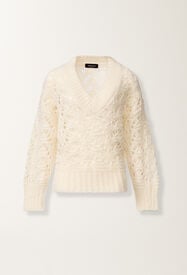 Fabiana Filippi Platinum mohair sweater, raffia White MAD266F032L7420000