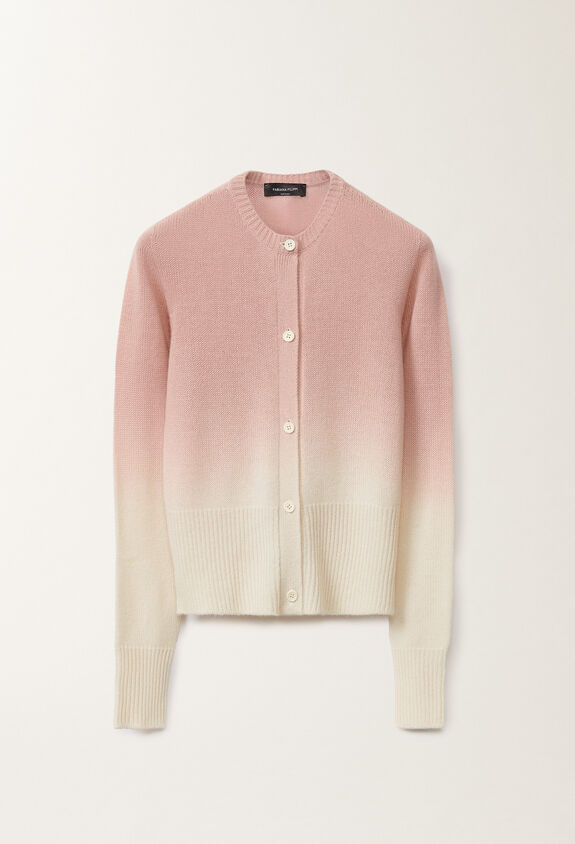 Fabiana Filippi Gradient platinum cardigan, blush PINK MAD265F103L1600000