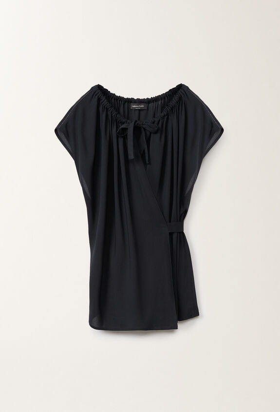 Fabiana Filippi Stretch sablé top, midnight blue BLUE TPD275F617L2350000