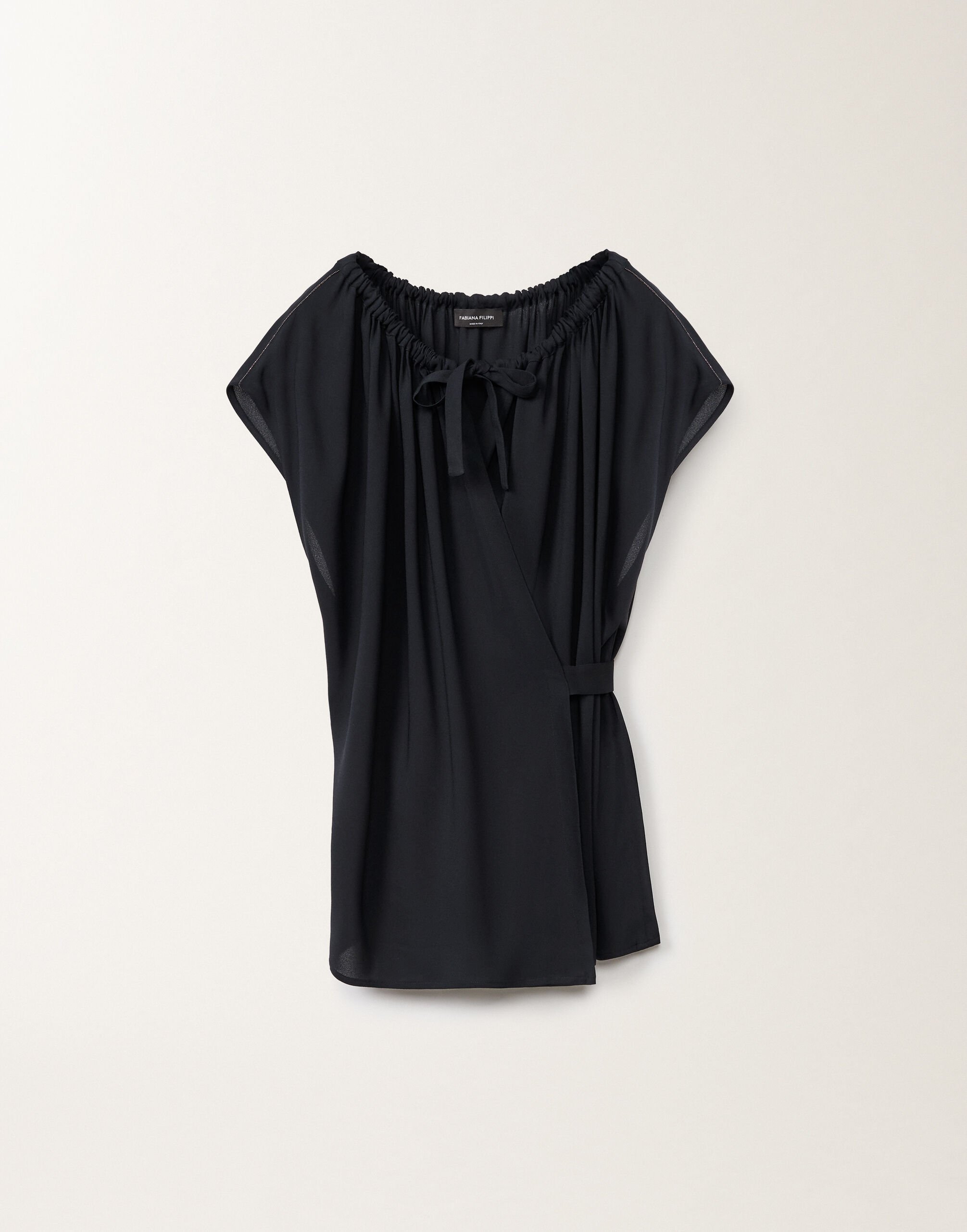 Fabiana Filippi Stretch sablé top, midnight blue BLUE TPD275F617L2350000