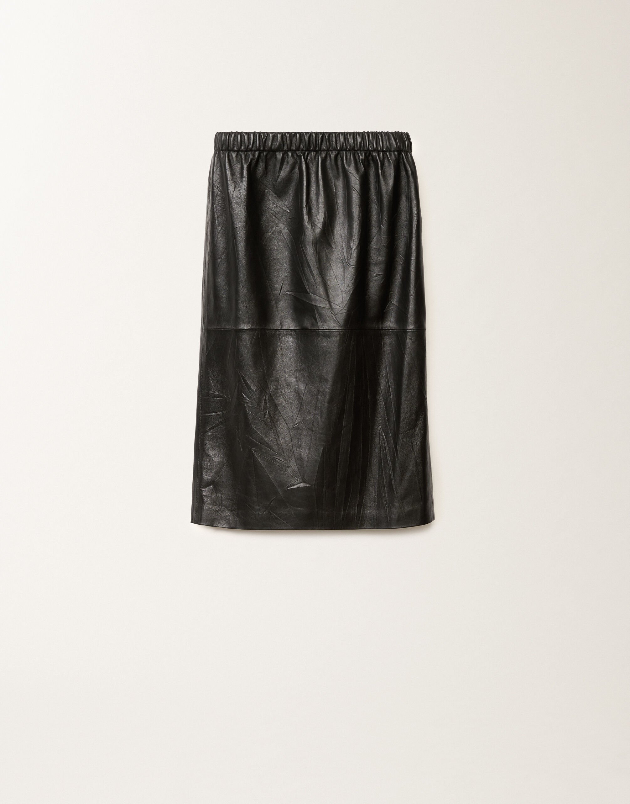 Fabiana Filippi Jupe plissée en cuir nappa, noir NOIR PLD265F288L1760000