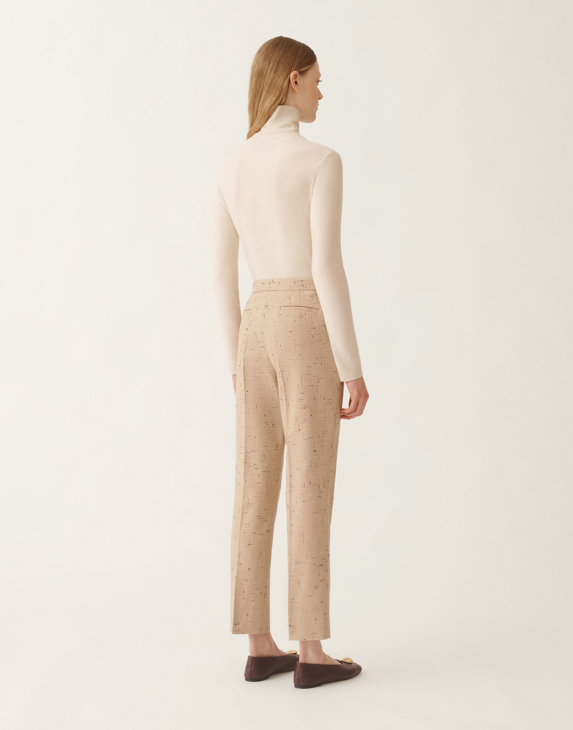 Fabiana Filippi Montefalco buttoned tailoring trousers, maple BEIGE PAD215F326D8920000