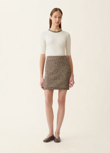 Fabiana Filippi Minijupe en tweed, ébène ébène GND216F325M2570000