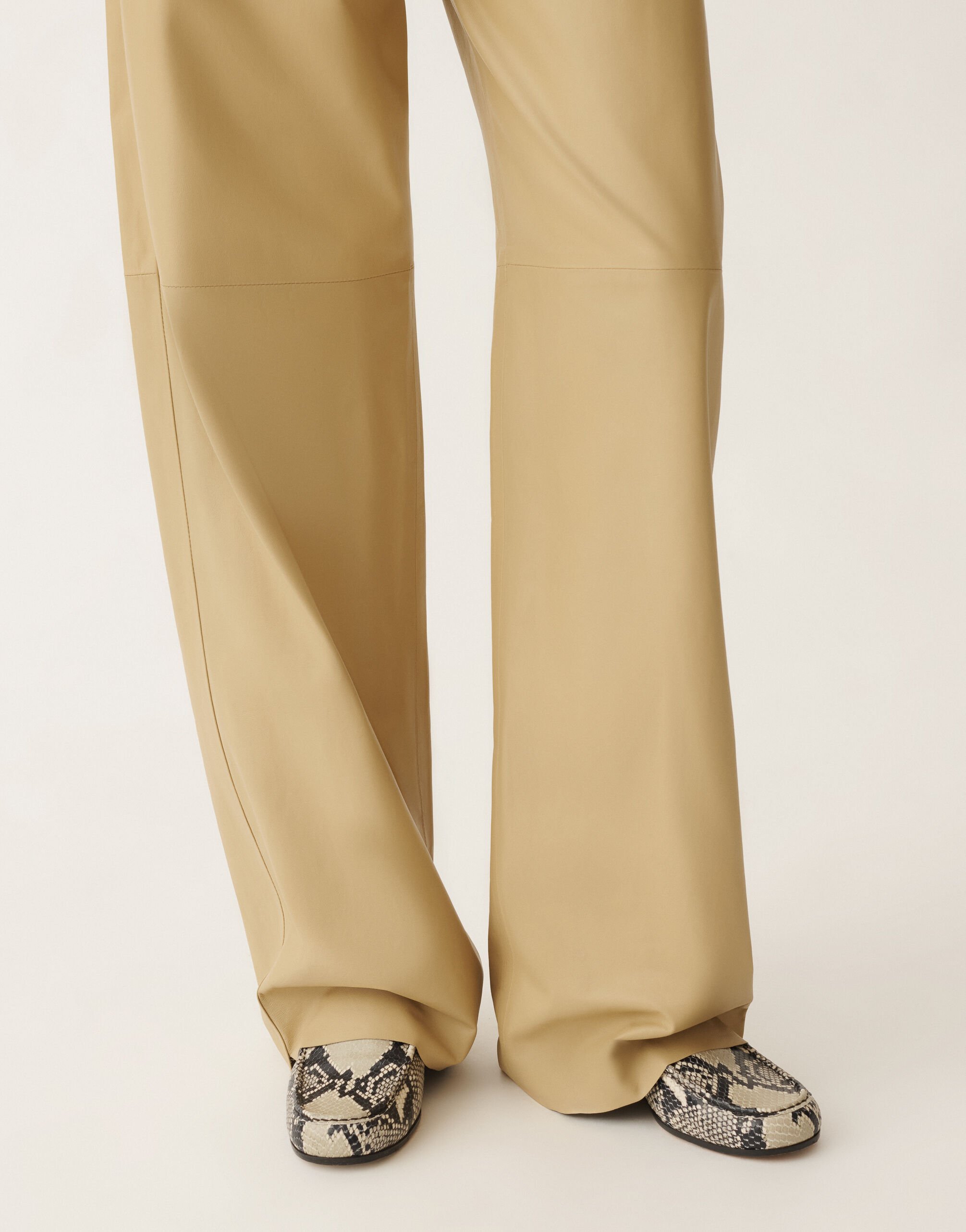 Fabiana Filippi Python-print calfskin loafers, putty WHITE ASD265A929L2520000