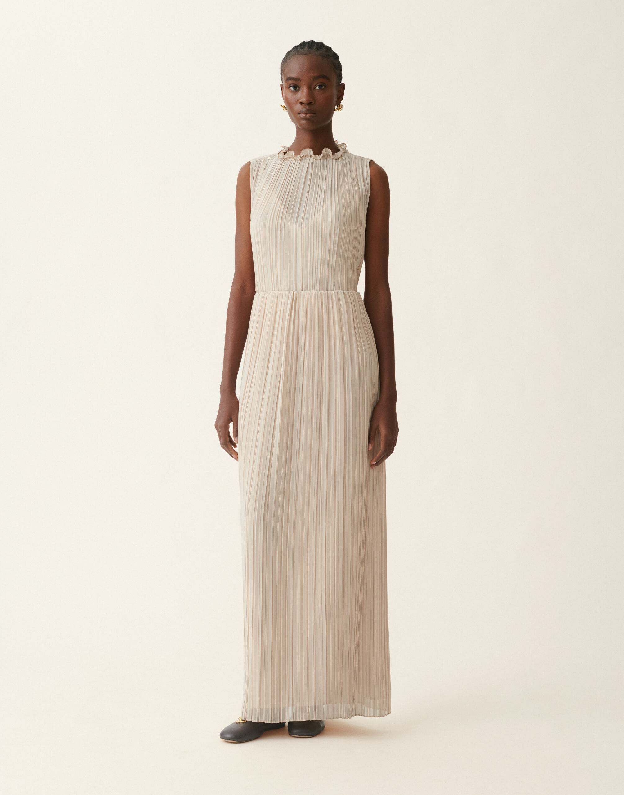Fabiana Filippi Top plissé, beige Beige TPD216F250M3510000